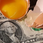 egg and dollar bill